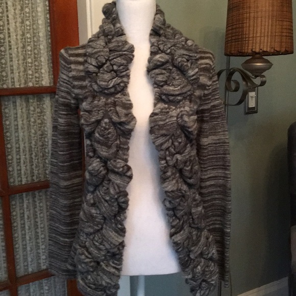 Kenar Sweaters - Gray on gray open cardigan